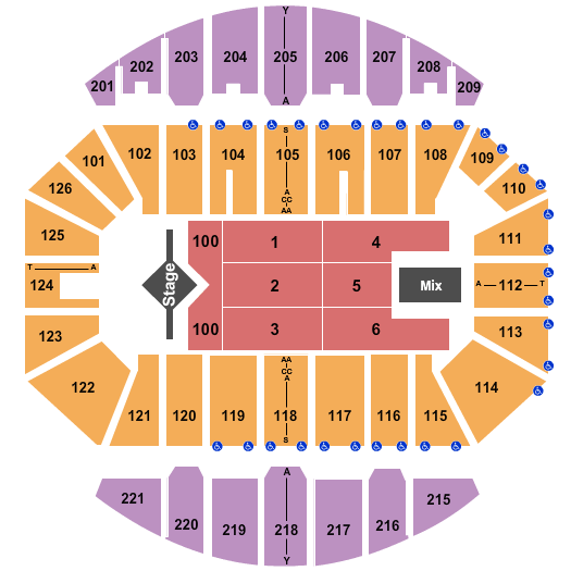 Crown Coliseum J. Cole Seating Chart